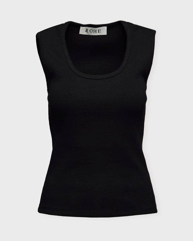 RÓHE Top Rib Tank Black 40