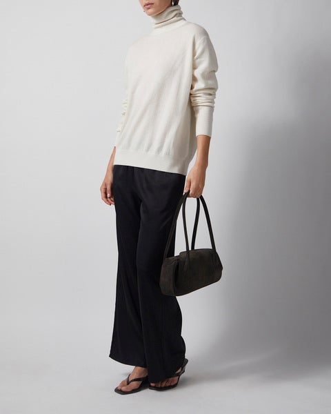 Sweater Cashmere Wool Turtleneck Pearl 2