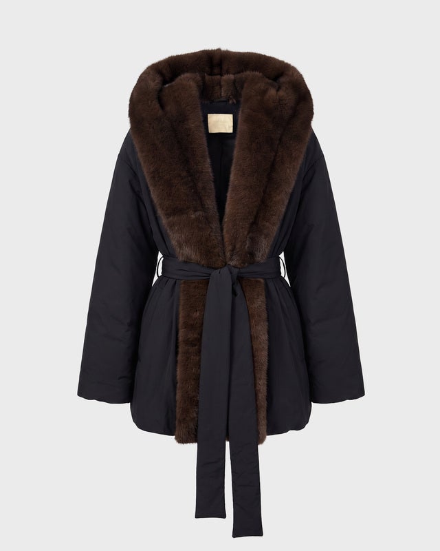 Wakakuu Icons Jacket Keen Padded Faux Fur Black L