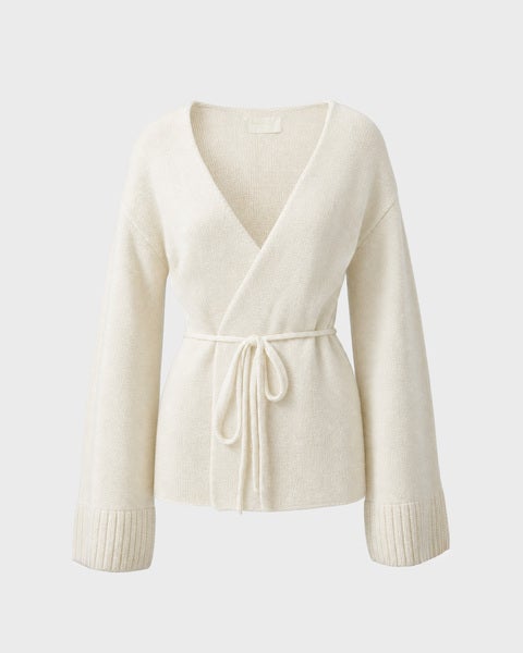 Cardigan Cashmere Wool Wrap Pearl 1