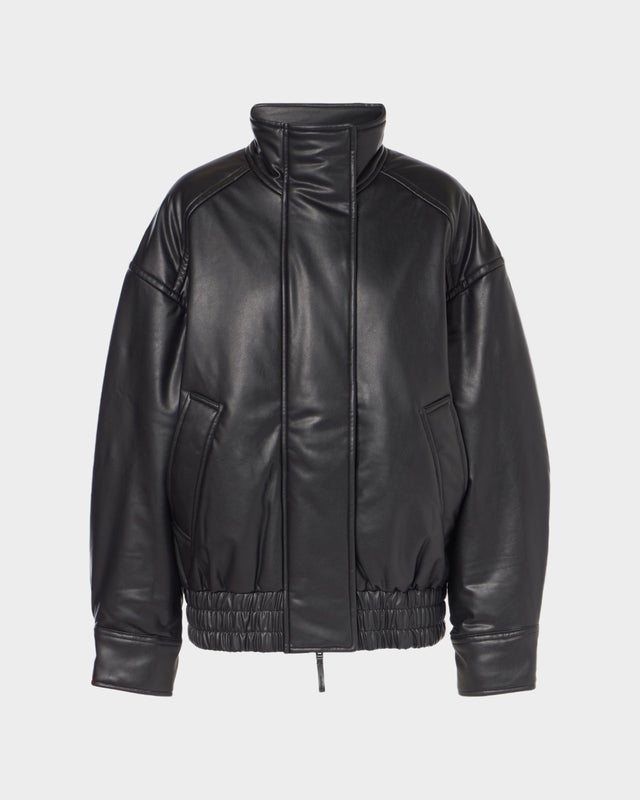 Acne Studios Jacka Leather Bomber Svart 34