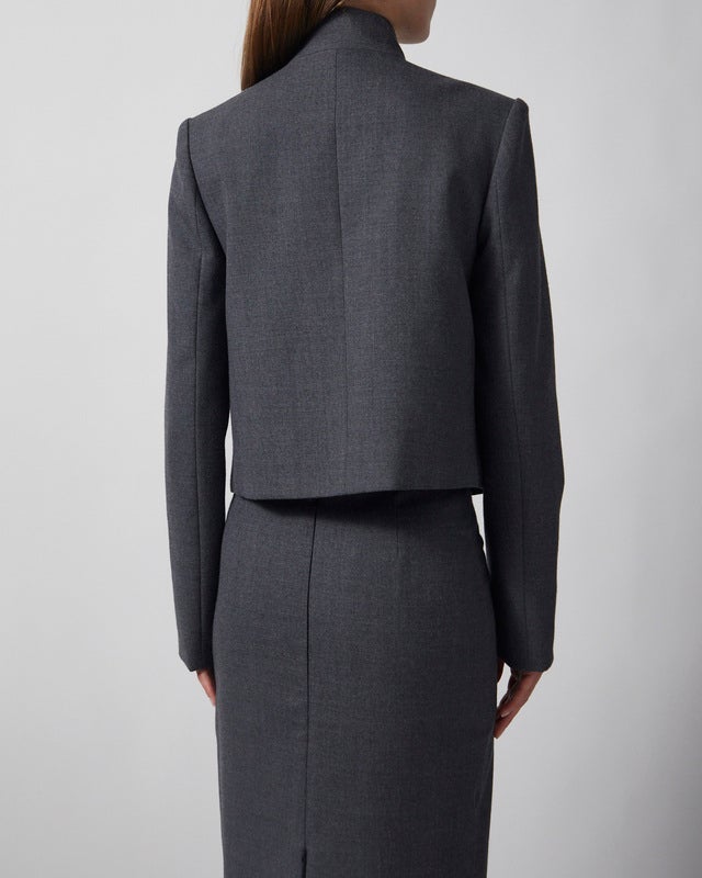 Wakakuu Icons Blazer Turn Collar Wool Grey M