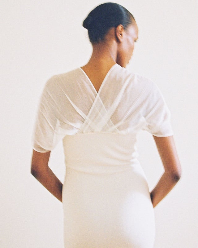 LEONÍ Dress Indira Silk-georgette Ivory 34