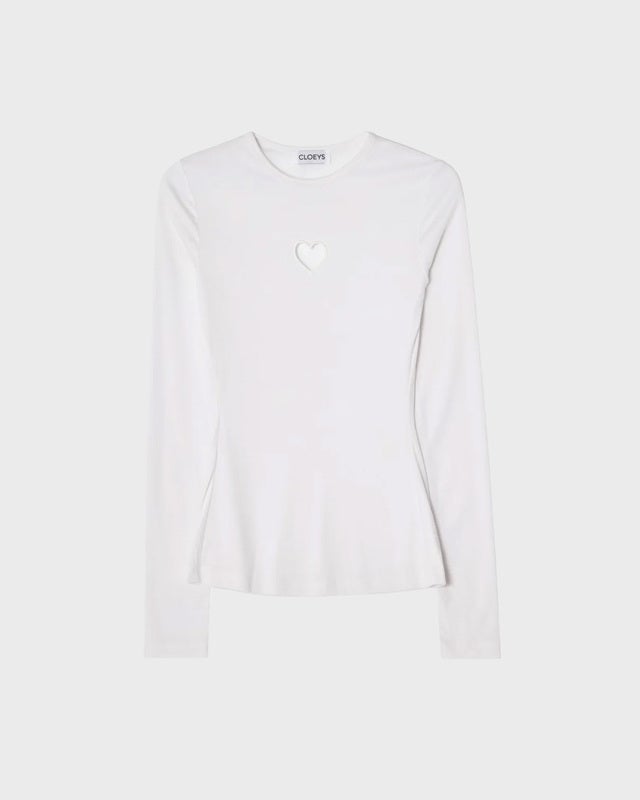 CLOEYS Top Tight Long Sleeve White XS