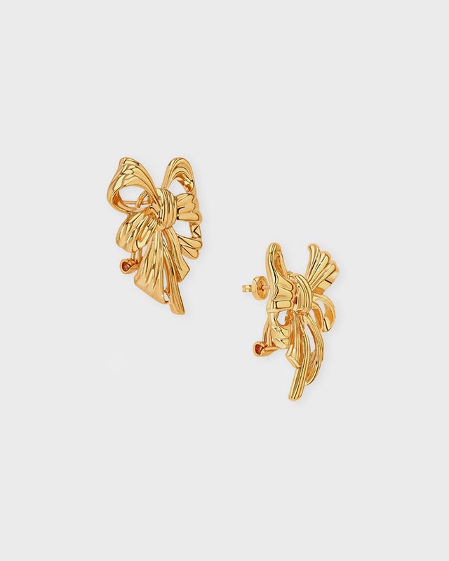 Anine Bing Earrings Bow Gold ONESIZE