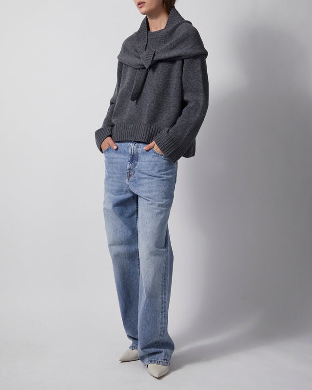 Wakakuu Icons Sweater Cashmere Wool R-neck Grey XS
