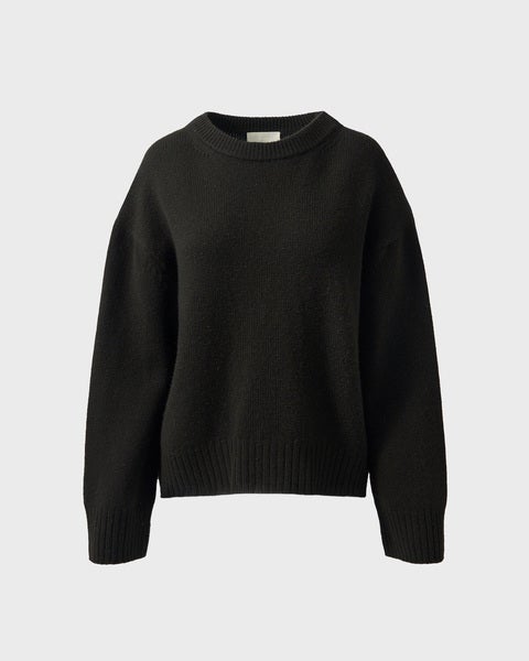 Sweater Cashmere Wool R-neck Dark Green 1