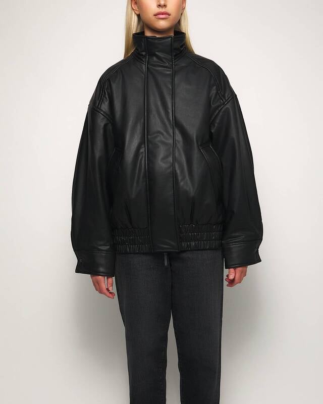 Acne Studios Jacket Leather Bomber Black 34