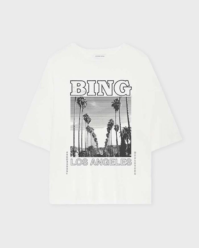 ANINE BING T-Shirt Louis Tee Bing Tour Ivory M