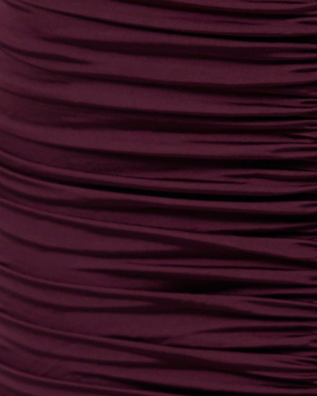 ROTATE  Dress Gathered Maxi Burgundy 40