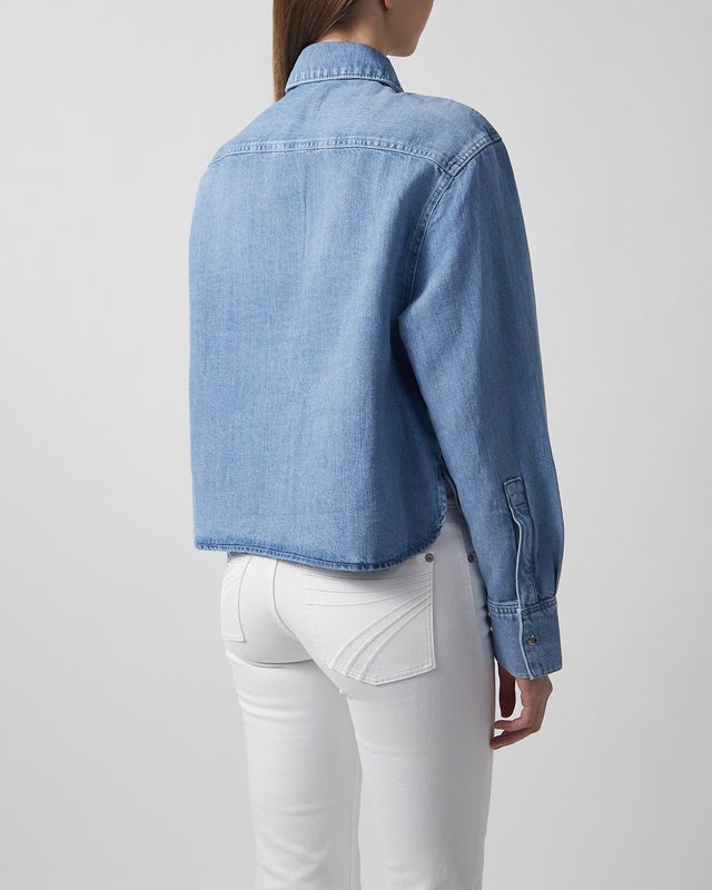 7 For All Mankind Shirt Ivy Denim Light blue wash L