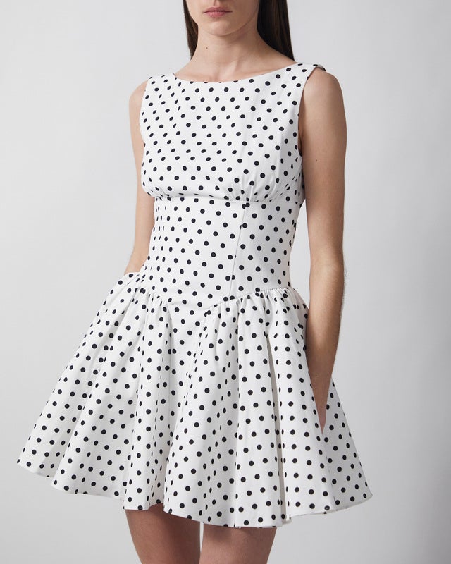 CLOEYS Dress Polka Dot Black/White XS
