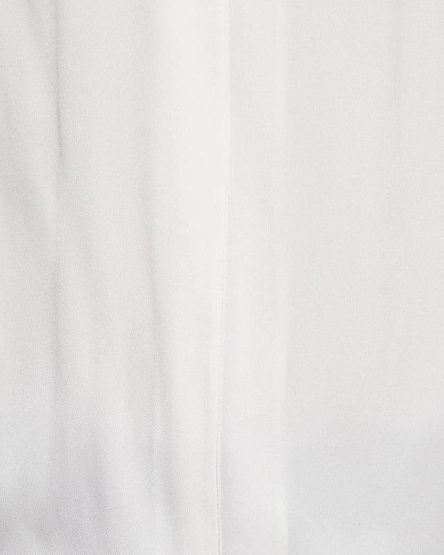 Vince Blouse Placed Smocked Long Sleeve Offwhite S