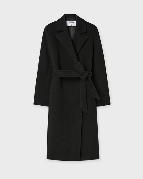 Coat Charlotte Wool Belted  Black 1