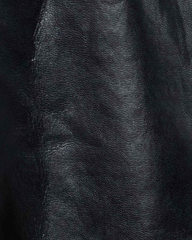 Anine Bing CYRUS JACKET - BLACK RECYCLED LEATHER XS