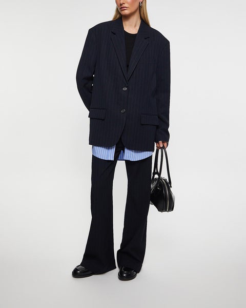 Blazer Fluid Shirt Pinstripe Navy 2