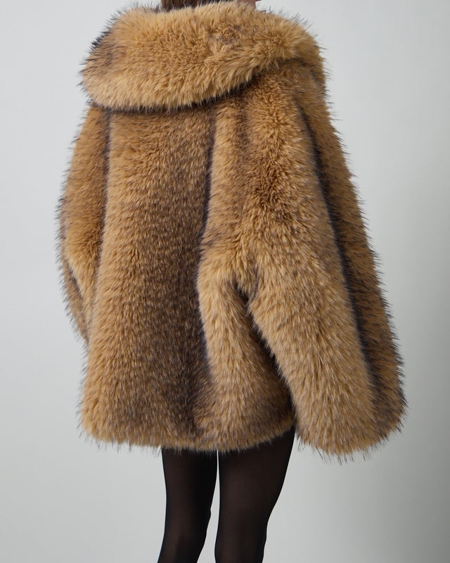 ROTATE  Faux Fur Jacket S-M