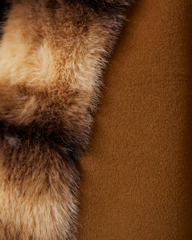 Malina Coat Anouk Yve Faux Fur Wool Camel 36