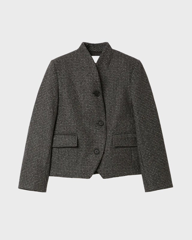 Dagmar Jacket Short Curved Charcoal 34