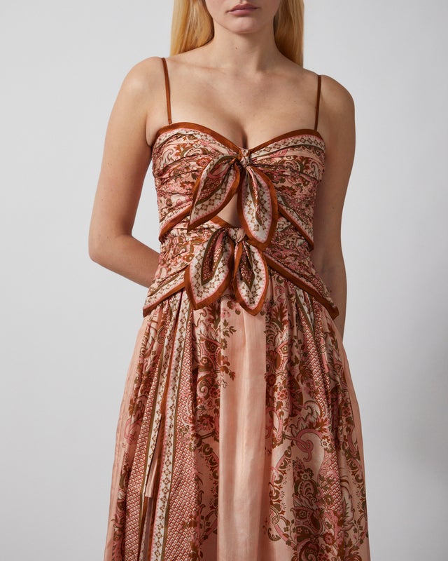 Zimmermann Dress Aster Scarf Midi Light Pink 0 (XS-S)