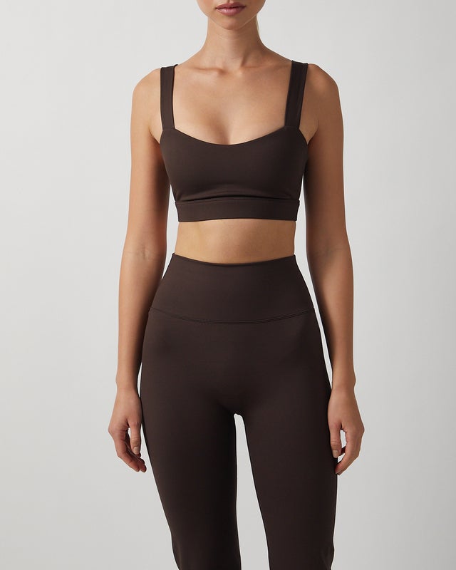 Sisterly tribe Top Softsculpt Sweetheart  Espresso M