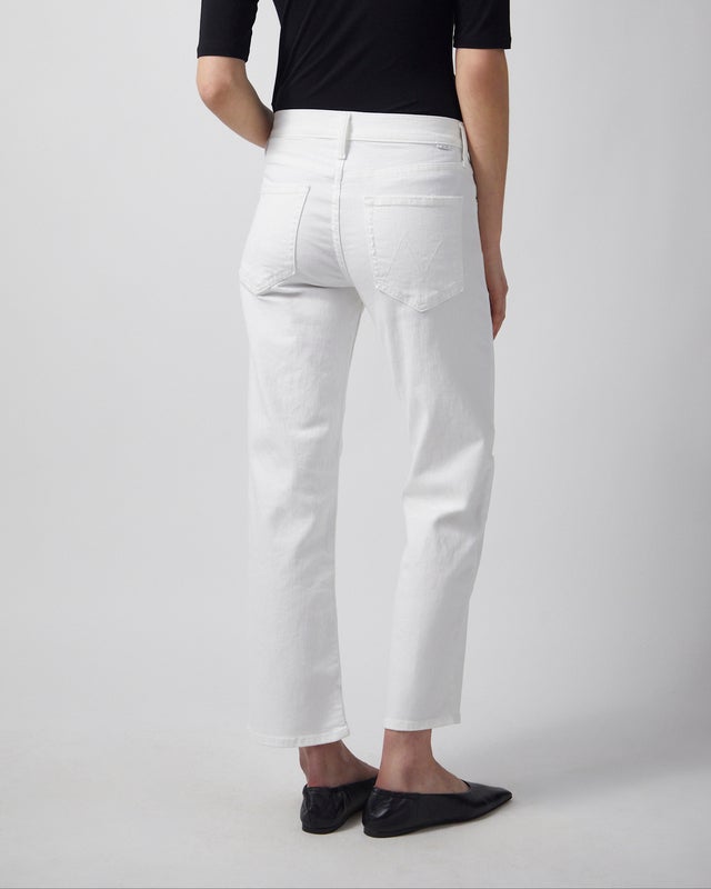Mother Denim Jeans The Newbie Ankle  White 27