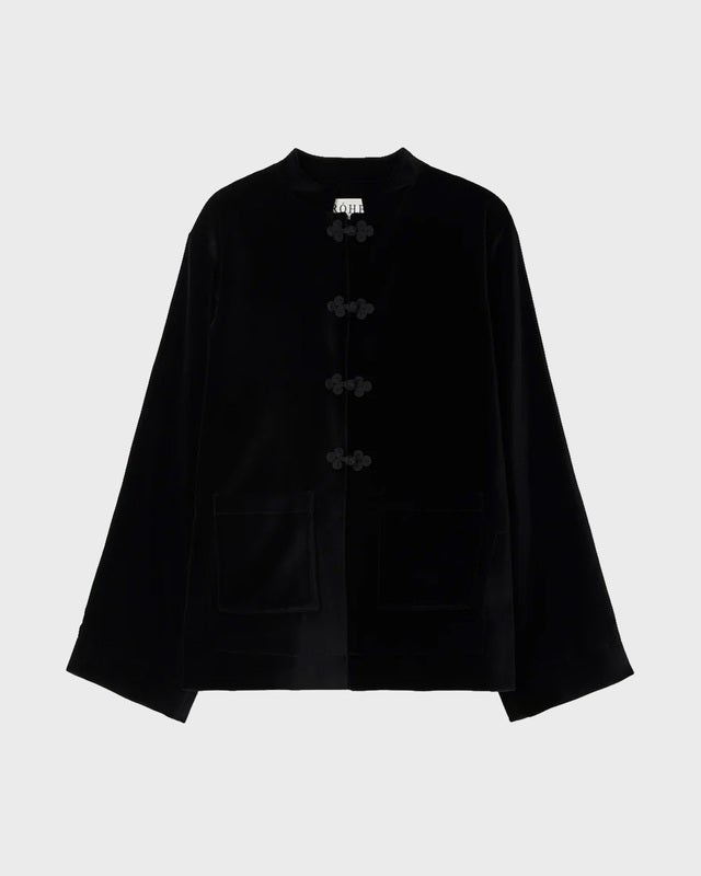 RÓHE Jacket Pankou Closure Velvet Black 40