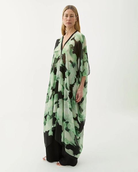 Dress Agave Blurry Flower Green ONESIZE 2