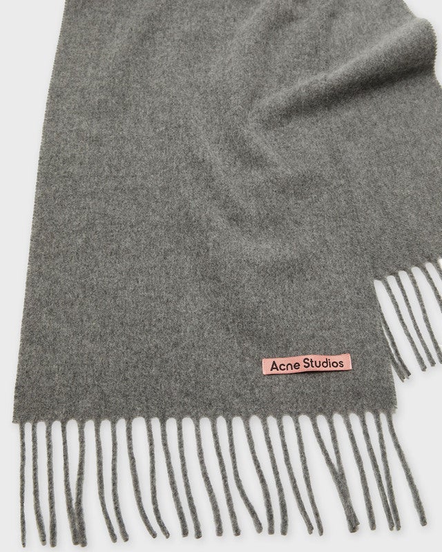 Acne Studios Fringe Wool Scarf Grå/brun ONESIZE