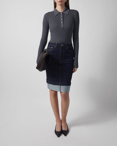 Top Jules Rib Grey 2