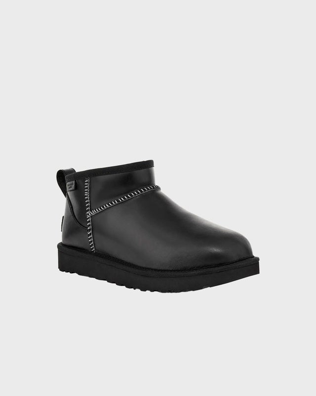 UGG Boots W Classic Ultra Mini Leather Regenerate  Black US 5 (EUR 36)