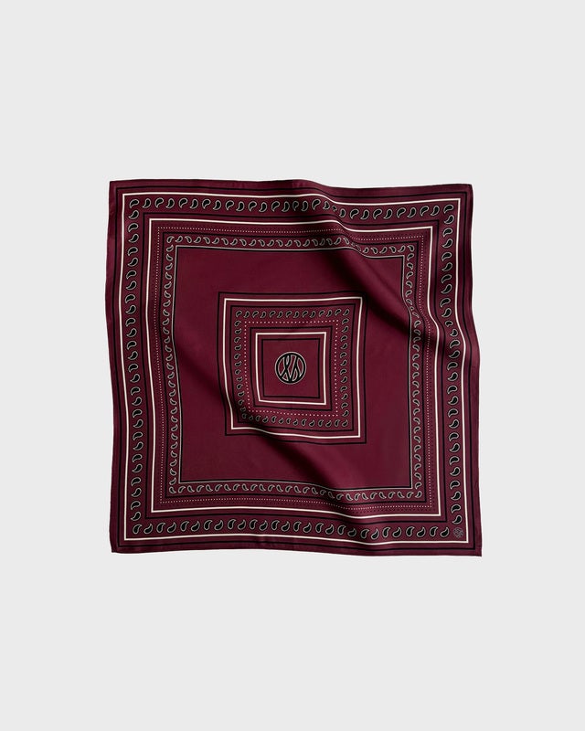 Le Scarf Scarf Paisley  Bordeaux ONESIZE