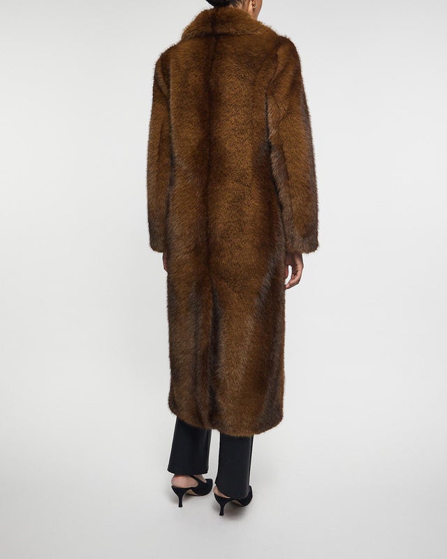 STAND STUDIO Coat Nora Faux Fur Brown 34