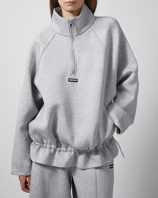 ROTATE  Jacket Scuba Half Zip Grey Melange M